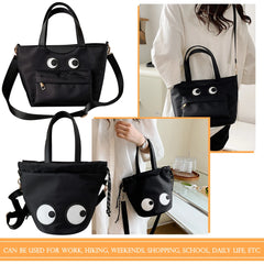 Funny Eyes Tote Bag Nylon Shoulder Handbag