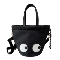 Funny Eyes Tote Bag Nylon Shoulder Handbag