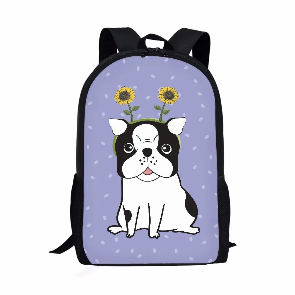 Funny Animal & Plant Print Schoolbag for Kids - Birthday Gift