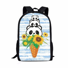 Funny Animal & Plant Print Schoolbag for Kids - Birthday Gift