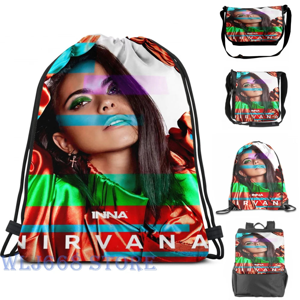 Funny Graphic Print Shoulder Bag Inna Exclusive T- Single Shoulder Backpack