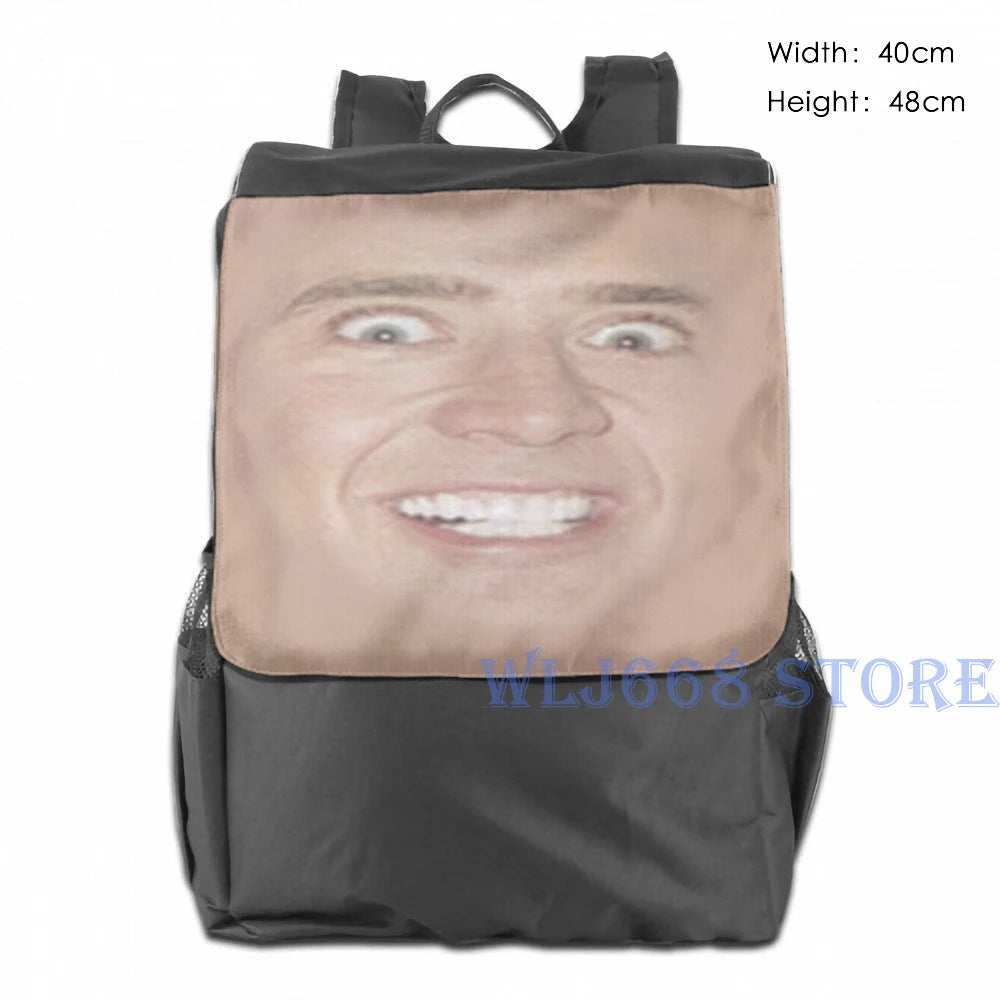 Nicholas Cage Face Pattern Shoulder Bag