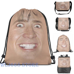 Nicholas Cage Face Pattern Shoulder Bag