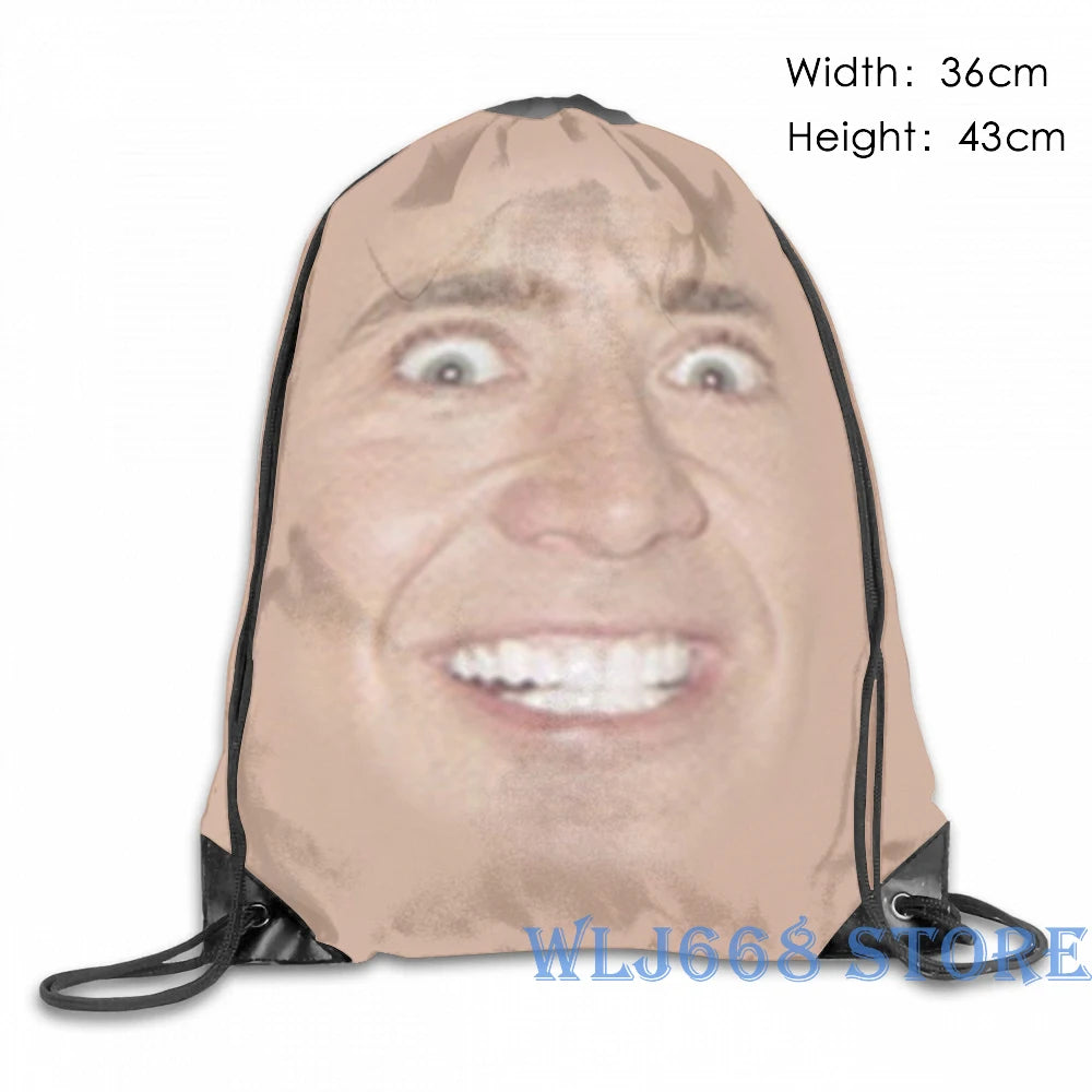 Nicholas Cage Face Pattern Shoulder Bag