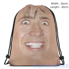 Nicholas Cage Face Pattern Shoulder Bag