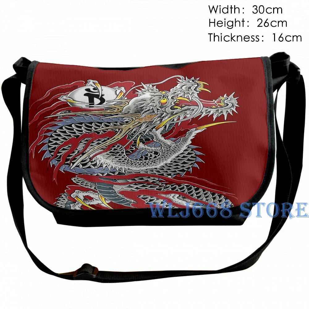 Yakuza Dragon Tattoo Shoulder Bag for Men and Women