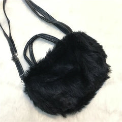 Furry Y2k Girls Messenger Bag Faux Fur Women Small Underarm Shoulder Bags