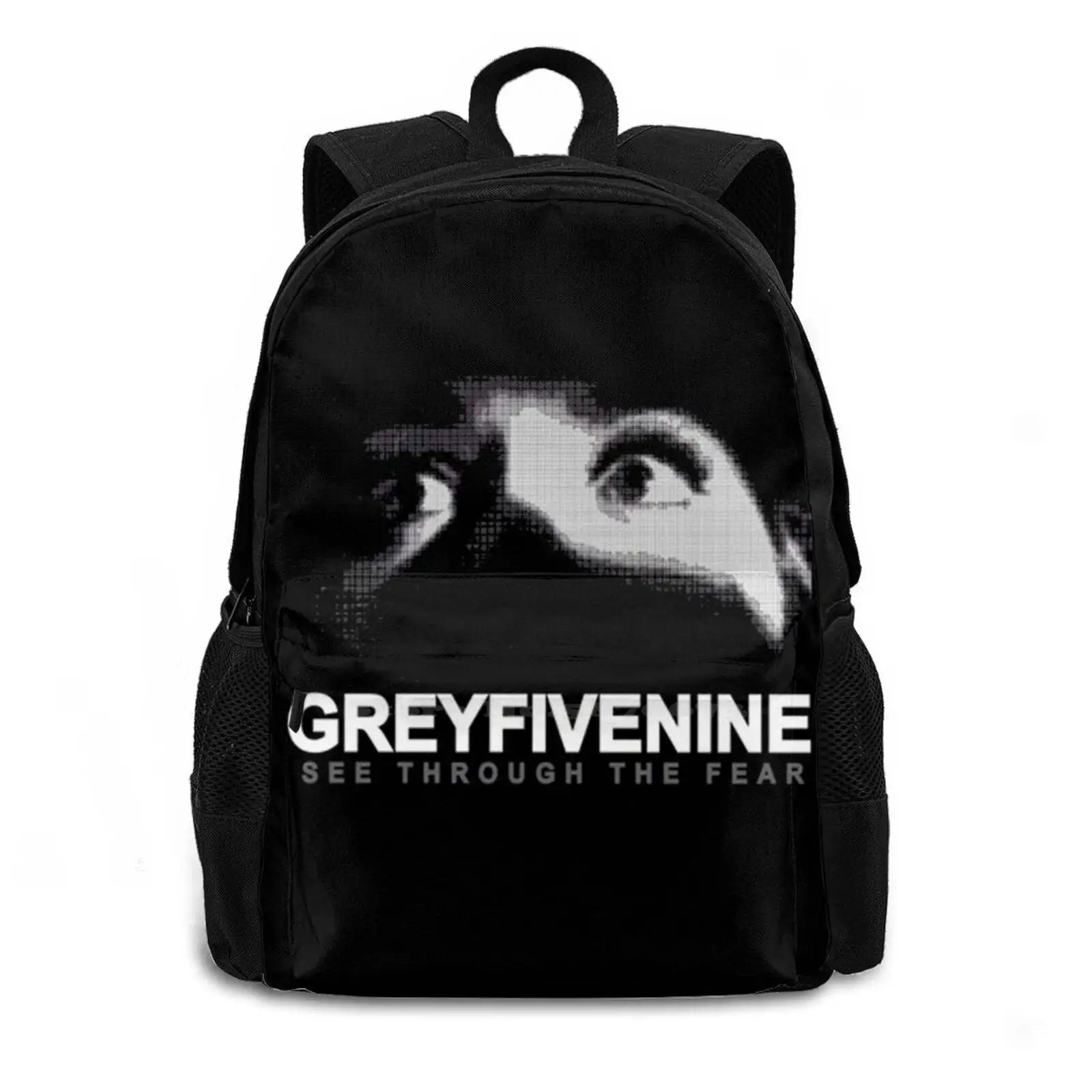 See Through The Fear 3D Print Backpack Casual Bag Gray59 Suicide Scrim