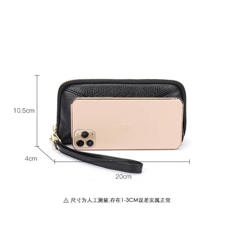 GENODERN Leather Long Wallet Large Capacity