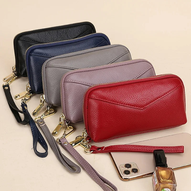 GENODERN Leather Long Wallet Large Capacity