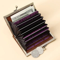 Vintage Oil Wax Leather Card Bag Multi-card Cover Credit Card Bag