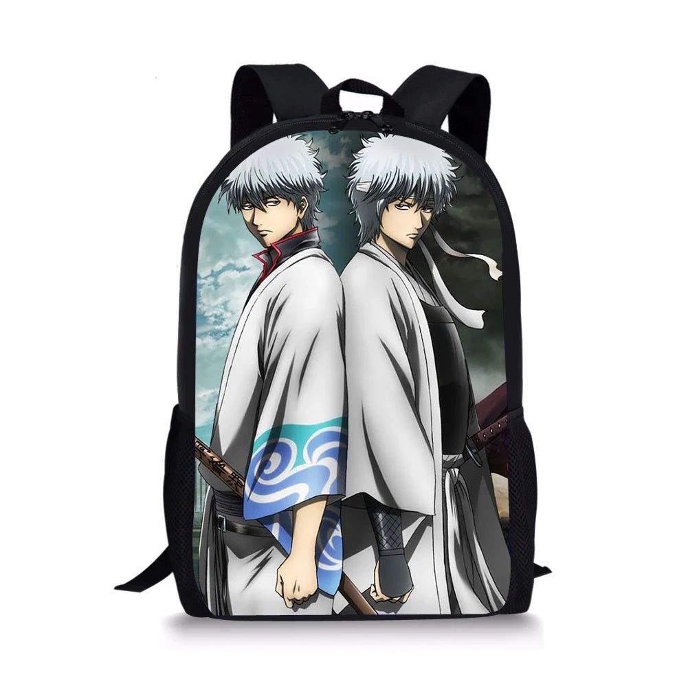 GINTAMA Element Printing Pattern School Backpacks for Teenager