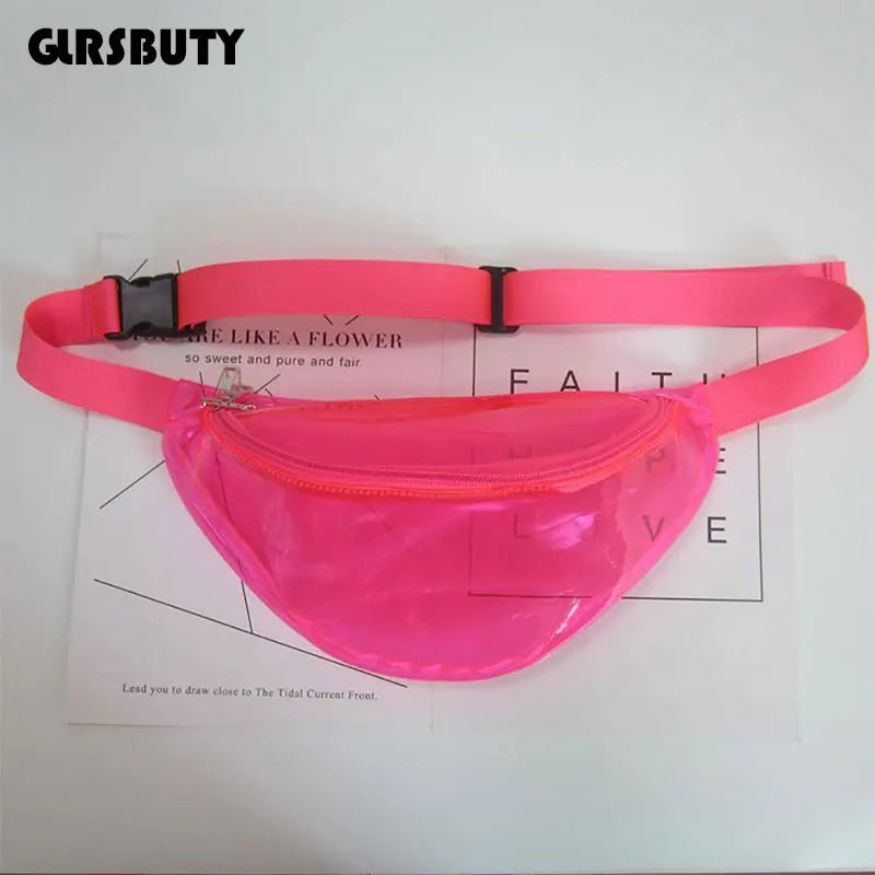 Fanny Pack Laser Transparent Waist Bag Hologram Bag Belt Bag