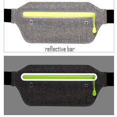 Slim Waist Bag Fanny Pack Men Women Money Belt Bum Bag with Earphone Hole