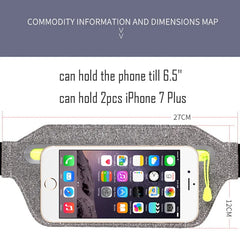 Slim Waist Bag Fanny Pack Men Women Money Belt Bum Bag with Earphone Hole