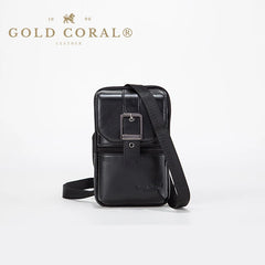 CORAL Leather Men Casual Bags Crossbody Waist Pack Messenger Shoulder Bag L-335