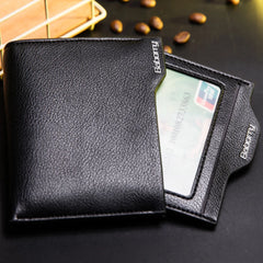 Men's Pu Leather Wallet Anti RFID Short Wallet