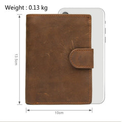 Cowhide Men's Wallet Crazy Horse Leather Multi-card Walet Pocket