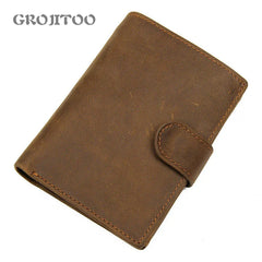 Cowhide Men's Wallet Crazy Horse Leather Multi-card Walet Pocket