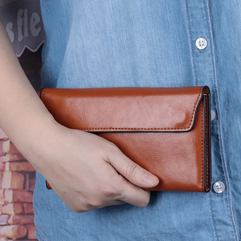 Leather Women's Purse Large Capacity Handbag