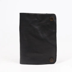 Men's Vegetable Tanned Leather Wallet Pleated Purse