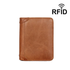 Men's Crazy Horse Leather Wallet Anti-Theft Brush Men's Wallet