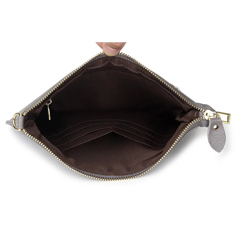 Soft Leather Wallet Head Cowhide Women's Straddle Bag