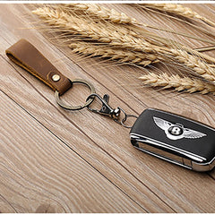 Leather Key Chain Crazy Horse Leather Car Key Chain Purse Keychain
