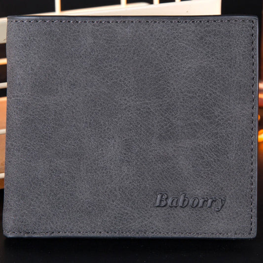 RFID PU Leather Change Bag Men Wallet Version Men's Short Wallet Pu Wallet Purse