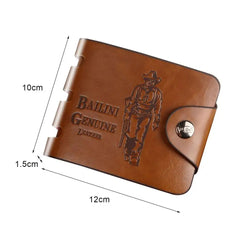 GUBINTU Men Wallet Bifold Faux Leather Pocket Zipper Wallet for Men