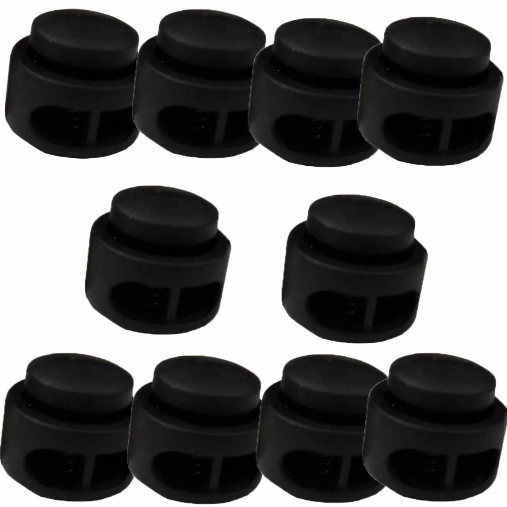 Plastic Cord Lock 2-hole Stopper Clips 20pcs/pack