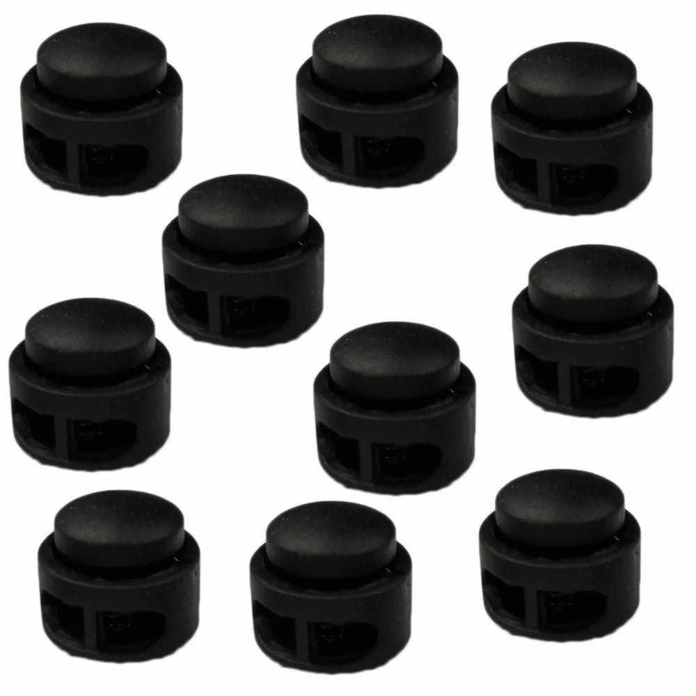 Plastic Cord Lock 2-hole Stopper Clips 20pcs/pack