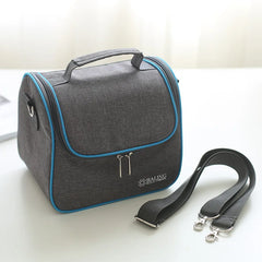 Gray-blue Minimalist Thermo Food Insulated Bag Travel Picnic Thermal Lunch Box
