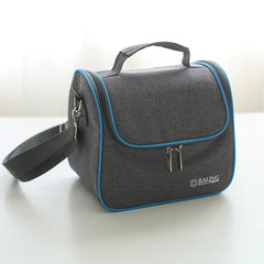 Gray-blue Minimalist Thermo Food Insulated Bag Travel Picnic Thermal Lunch Box