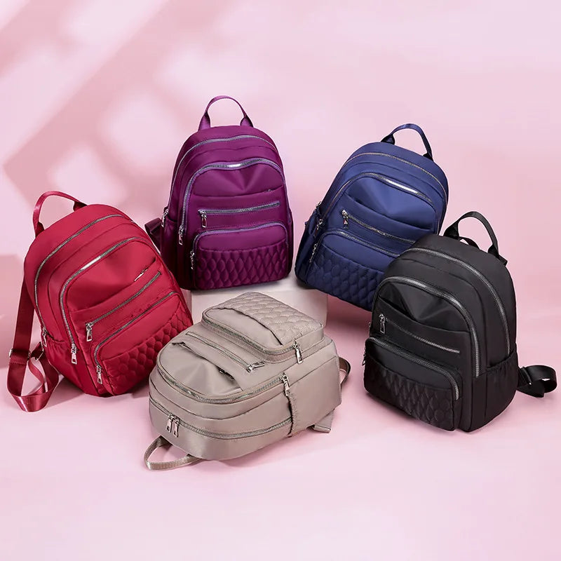 Pretty Style Girls Schoolbag Backpacks Soft Fabric Multi-pockets Backpack