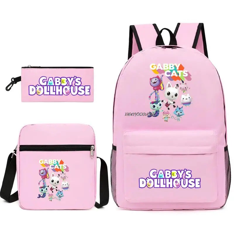 Gabby Dollhouse Backpack - Cartoon Funny Travel Rucksack for Teens
