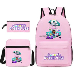 Gabby Dollhouse Backpack - Cartoon Funny Travel Rucksack for Teens