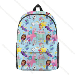 Gabby Dollhouse Cats Backpack Waterproof Kids Boys Girls Teens Mochila