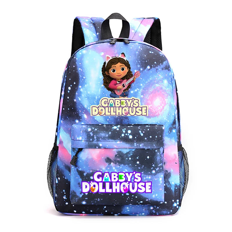 Gabby Dollhouse School Girls Backpack Bagpack Women Mochila