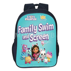 Gabby Dollhouse Cat Backpack Kids Cartoon School Bags 17 inch Birthday Gift