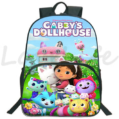 Gabby's Dollhouse Backpack Cartoon School Bags Gabby Cat Children Schoolbag