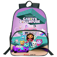 Gabby's Dollhouse Backpack Cartoon School Bags Gabby Cat Children Schoolbag