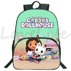 Gabby's Dollhouse Backpack Cartoon School Bags Gabby Cat Children Schoolbag