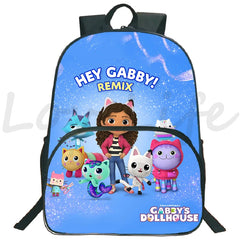 Gabby's Dollhouse Backpack Cartoon School Bags Gabby Cat Children Schoolbag