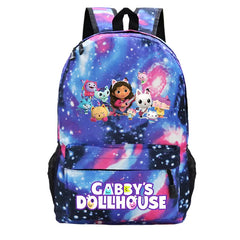 Gabby's Dollhouse School Backpack Boys Girls Bookbag Teens Daily Travel Bag