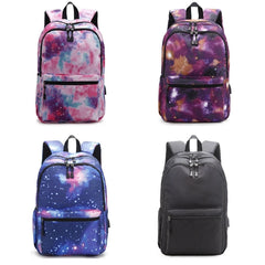 Galaxy Backpack Bookbag for School College Laptop Travel Student Compartment
