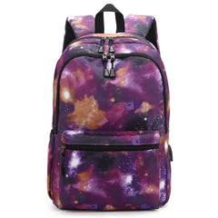 Galaxy Backpack Bookbag for School College Laptop Travel Student Compartment