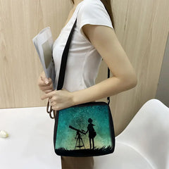 Galaxy Star Print Women Handbags Starry Night Female Clutch Bags