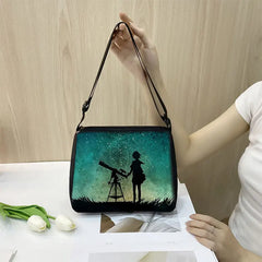 Galaxy Star Print Women Handbags Starry Night Female Clutch Bags
