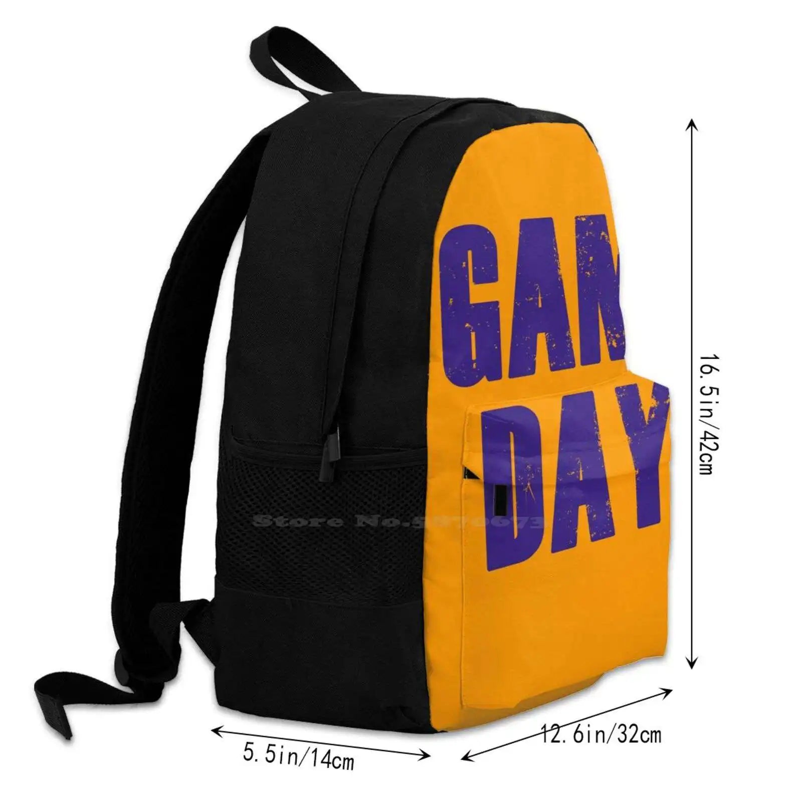 Game Backpack For Student School Laptop Travel Bag Game And Orange Sports